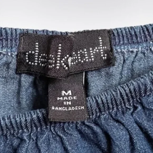 Derek Heart Women's Junior's Off the Shoulder Romper - Picture 2 of 4